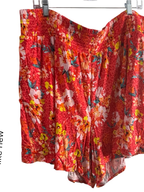 torrid Pants - torrid Coral Floral Smocked-Waist Shorts